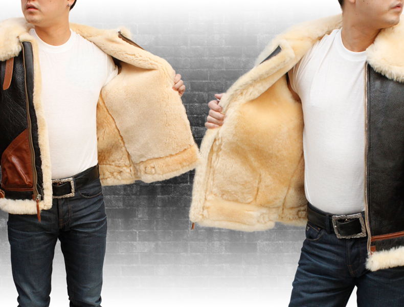 Avirex アヴィレックス B 3ムートン ヴィンテージタイプ レザージャケット