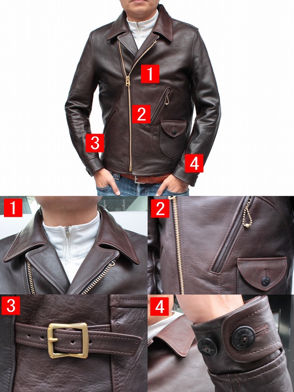 メンズ レザージャケット Y 2レザー ハンドダイニングホース ダブル